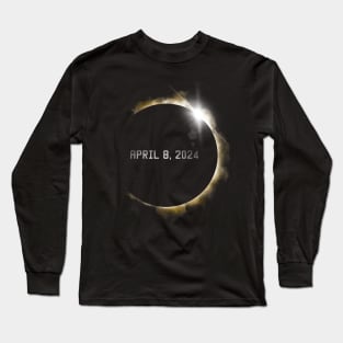 Total Solar Eclipse April 8, 2024 Long Sleeve T-Shirt